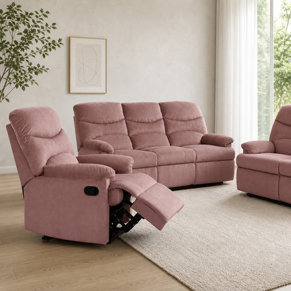 Rhythm Recliner upholstery and reclining detail