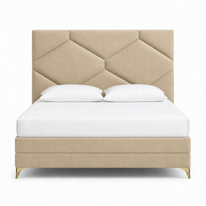 Rilo - Bed Beige plain white background view