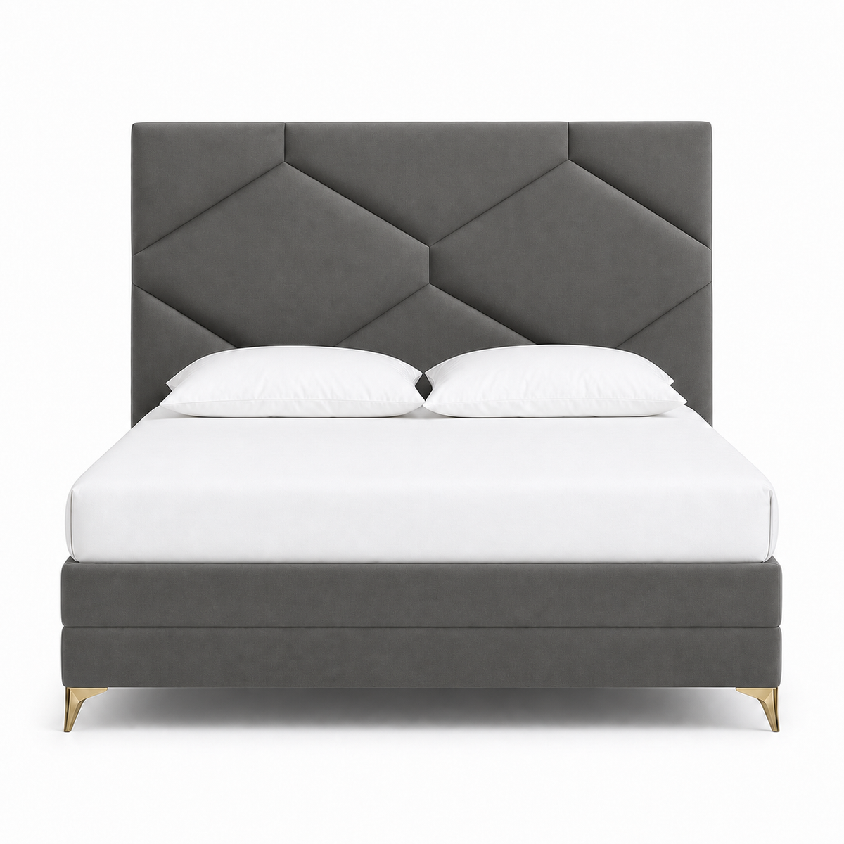 Rilo - Bed Grey plain white background view