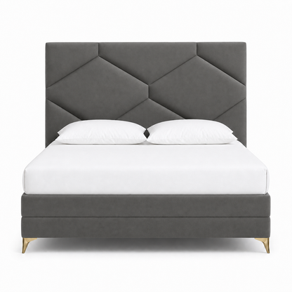 Rilo - Bed Grey plain white background view