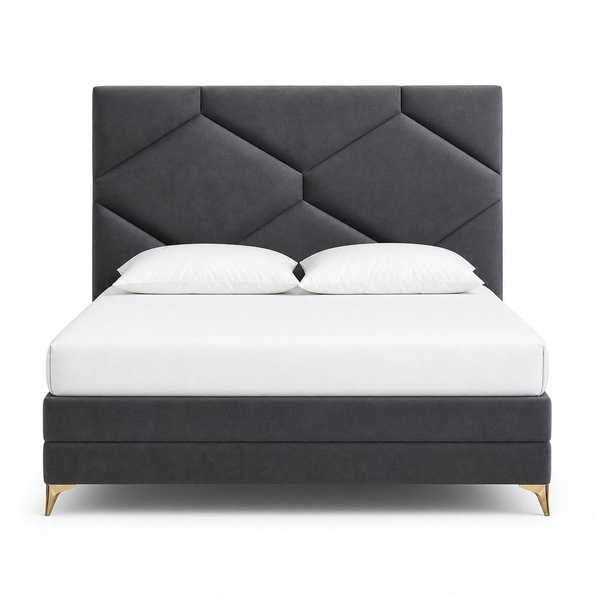 Rilo - Bed, complete front three-quarter studio bed view