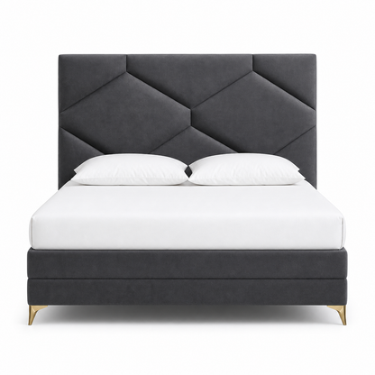 Rilo - Bed, complete front three-quarter studio bed view