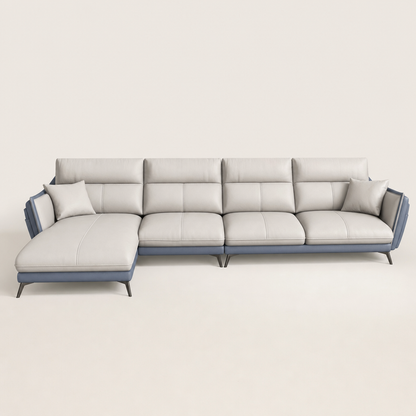 Rio - L shape sectional sofa, front studio view on neutral background