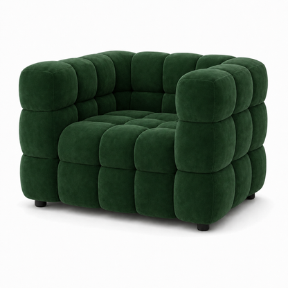 Rust 3+2+1 Sofa Set, 1 seater, green, studio view
