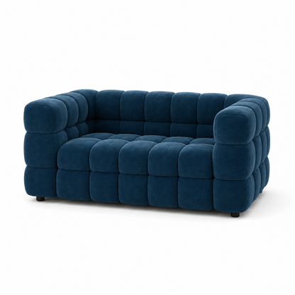 Rust 3+2+1 Sofa Set, 2 seater, blue, studio view