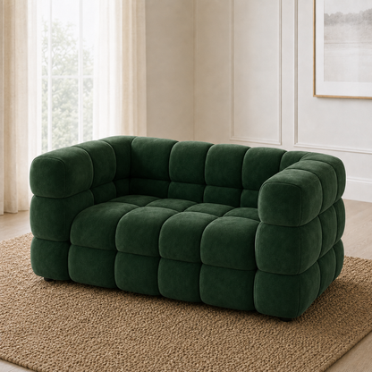 Rust 3+2+1 Sofa Set, 2 seater, green, detail view
