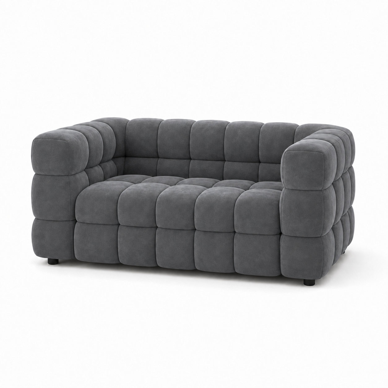 Rust 3+2+1 Sofa Set, 2 seater, grey, studio view