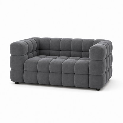 Rust 3+2+1 Sofa Set, 2 seater, grey, studio view