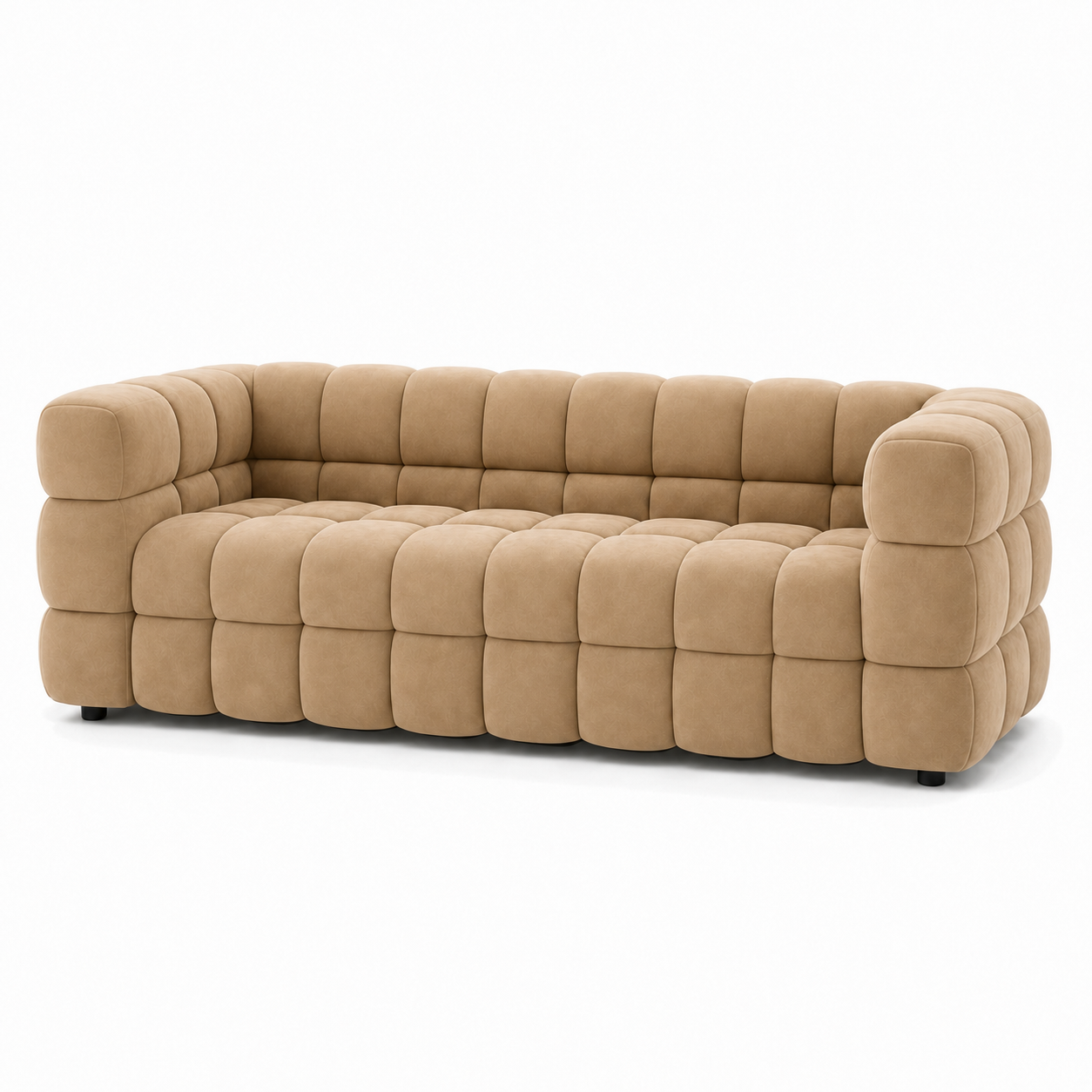 Rust 3+2+1 Sofa Set, 3 seater, beige, studio view