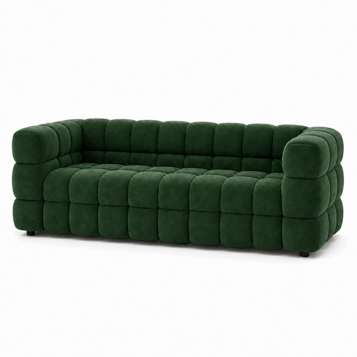 Rust 3+2+1 Sofa Set, 3 seater, green, studio view