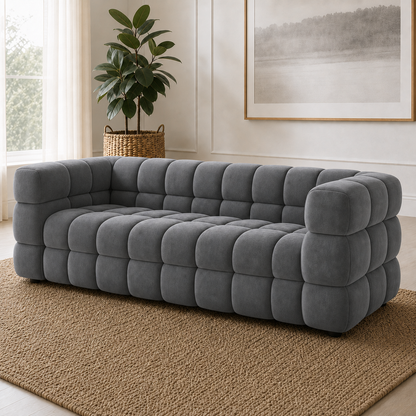 Rust 3+2+1 Sofa Set, 3 seater, grey, room view
