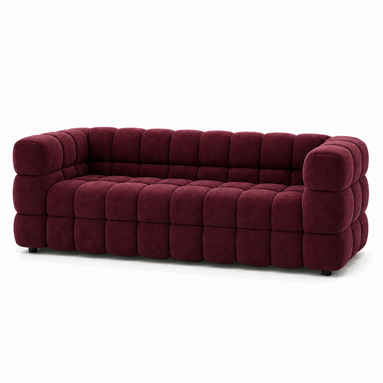 Rust 3+2+1 Sofa Set, 3 seater, red, studio view