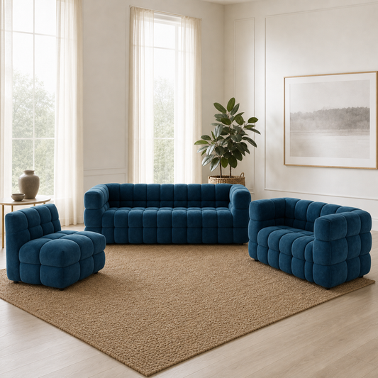 Rust - 3+2+1 Sofa Set, complete 3+2+1 sofa set in an editorial living room