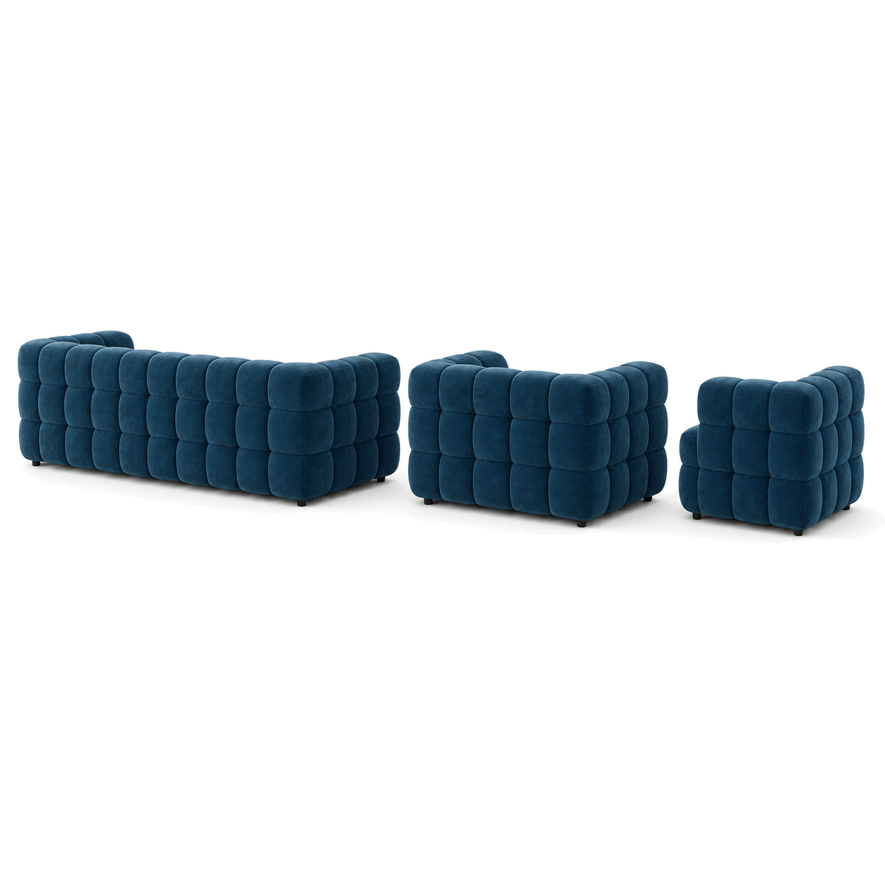 Rust - 3+2+1 Sofa Set, complete 3+2+1 sofa set side studio view