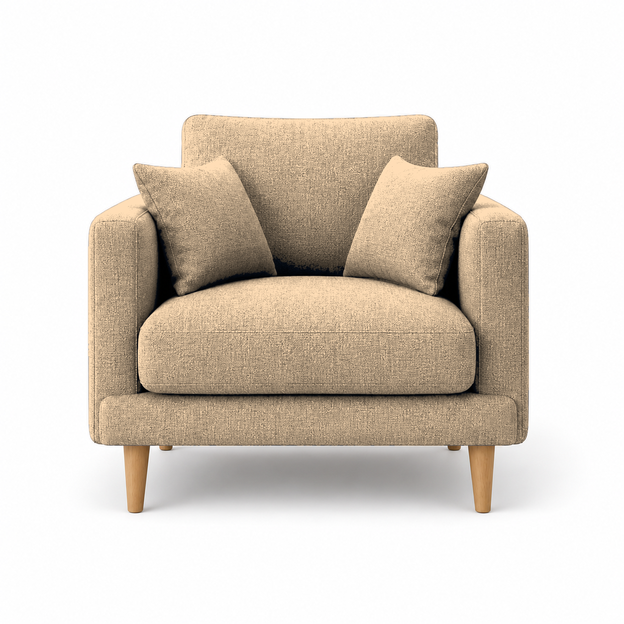 Seren 3+2+1 Sofa Set, 1 seater, beige, studio view