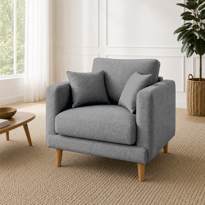 Seren 3+2+1 Sofa Set, 1 seater, grey, detail view