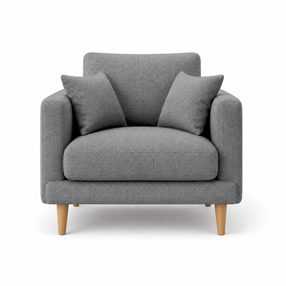Seren 3+2+1 Sofa Set, 1 seater, grey, studio view
