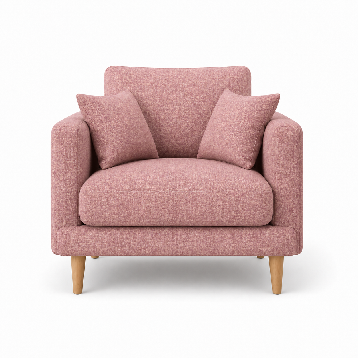 Seren 3+2+1 Sofa Set, 1 seater, pink, studio view