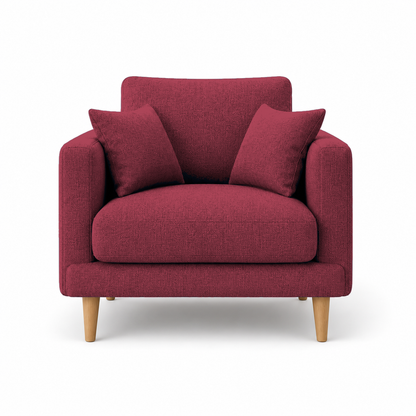 Seren 3+2+1 Sofa Set, 1 seater, red, studio view