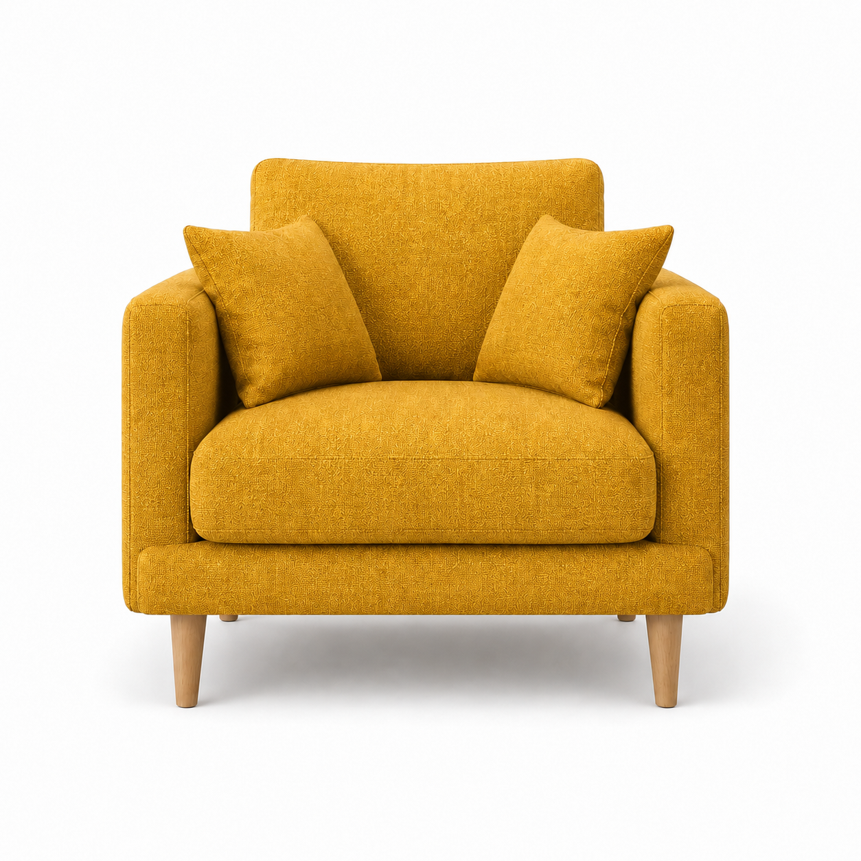 Seren 3+2+1 Sofa Set, 1 seater, yellow, studio view