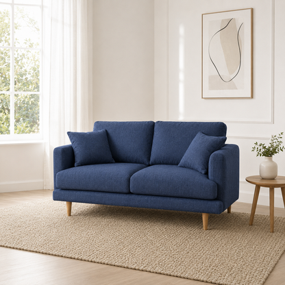Seren 3+2+1 Sofa Set, 2 seater, blue, room view