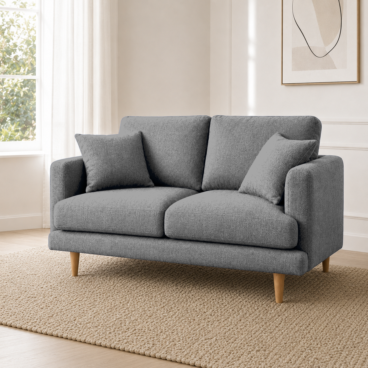 Seren 3+2+1 Sofa Set, 2 seater, grey, detail view