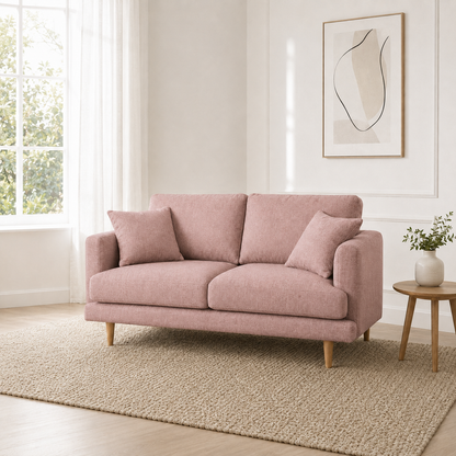 Seren 3+2+1 Sofa Set, 2 seater, pink, room view