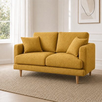 Seren 3+2+1 Sofa Set, 2 seater, yellow, detail view