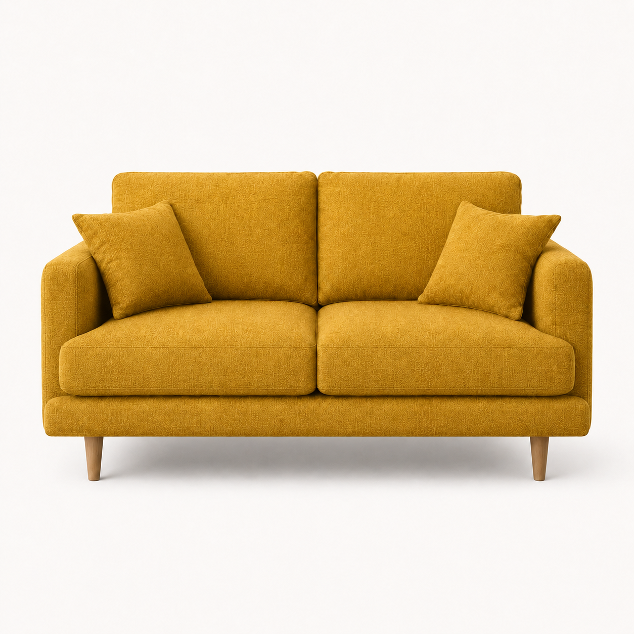 Seren 3+2+1 Sofa Set, 2 seater, yellow, studio view