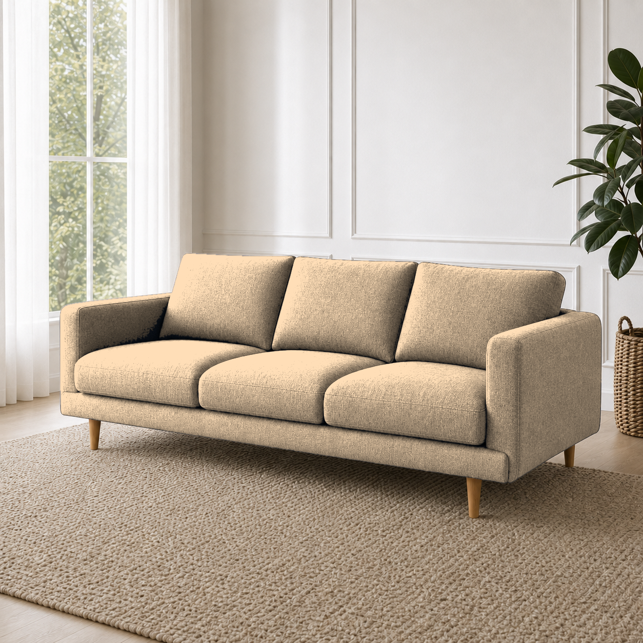 Seren 3+2+1 Sofa Set, 3 seater, beige, detail view