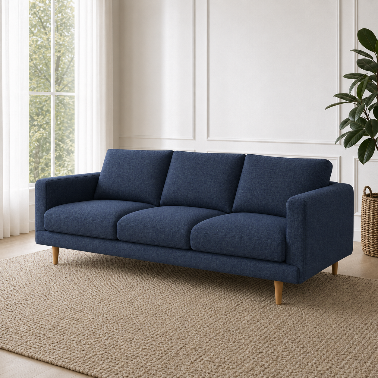 Seren 3+2+1 Sofa Set, 3 seater, blue, detail view