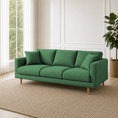 Seren 3+2+1 Sofa Set, 3 seater, green, room view