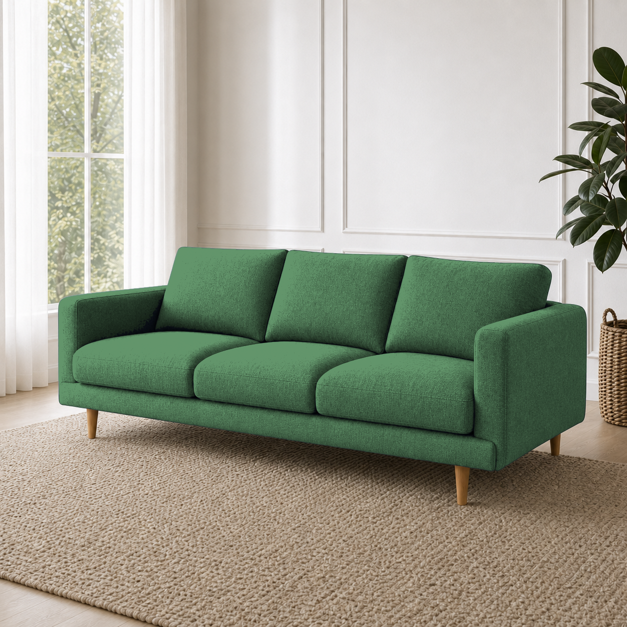 Seren 3+2+1 Sofa Set, 3 seater, green, detail view