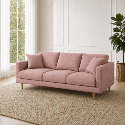 Seren 3+2+1 Sofa Set, 3 seater, pink, room view