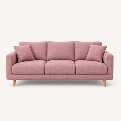 Seren 3+2+1 Sofa Set, 3 seater, pink, studio view