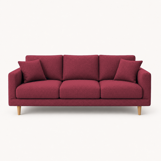 Seren 3+2+1 Sofa Set, 3 seater, red, studio view