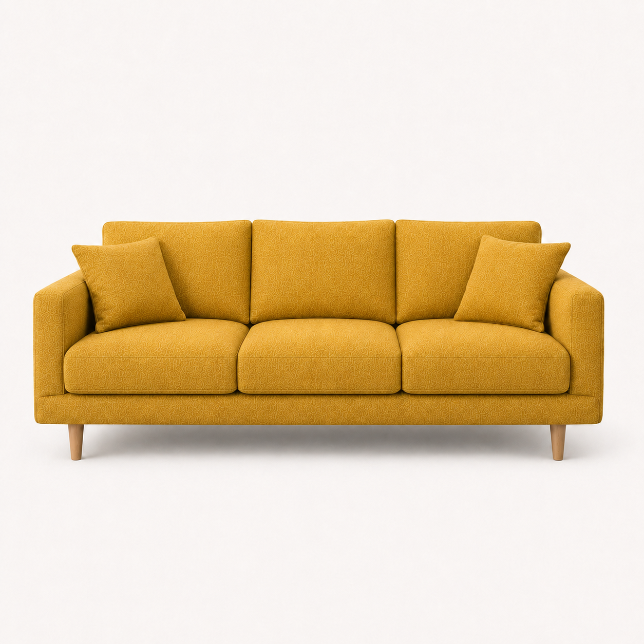 Seren 3+2+1 Sofa Set, 3 seater, yellow, studio view