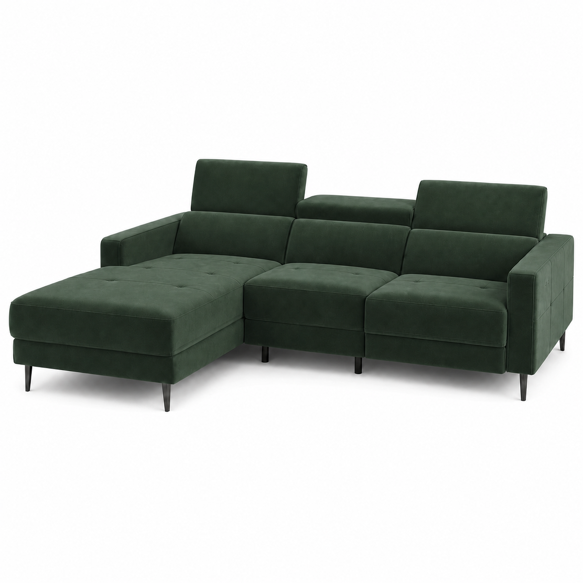 Serene Recliner 3 seater green 02 white
