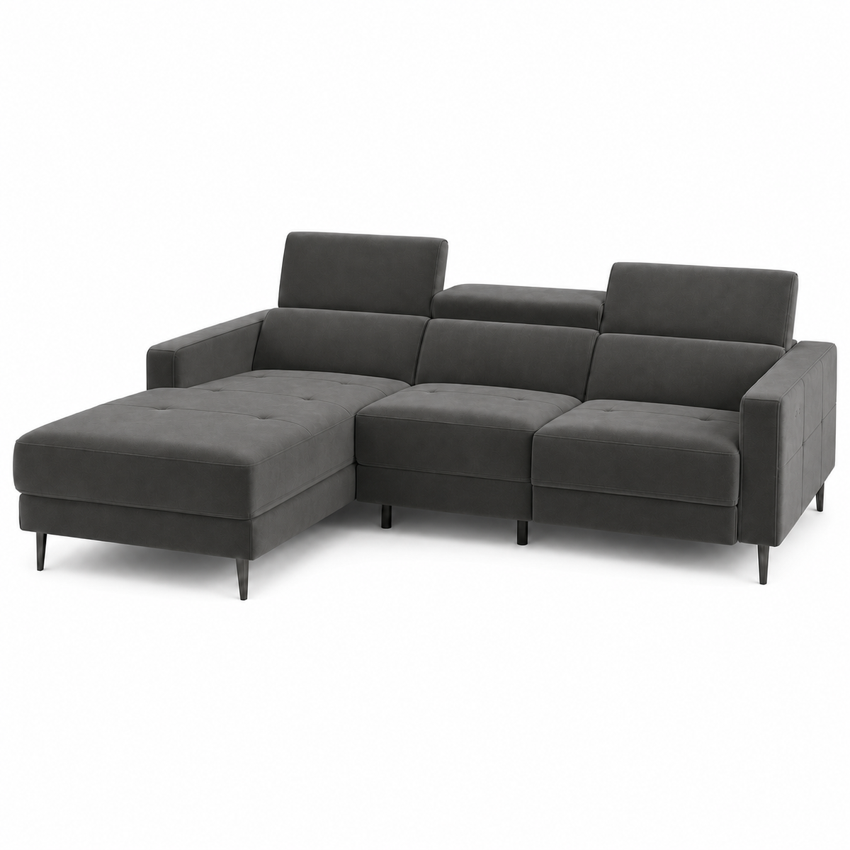 Serene Recliner 3 seater grey 02 white