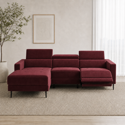 Serene Recliner 3 seater red 01 main