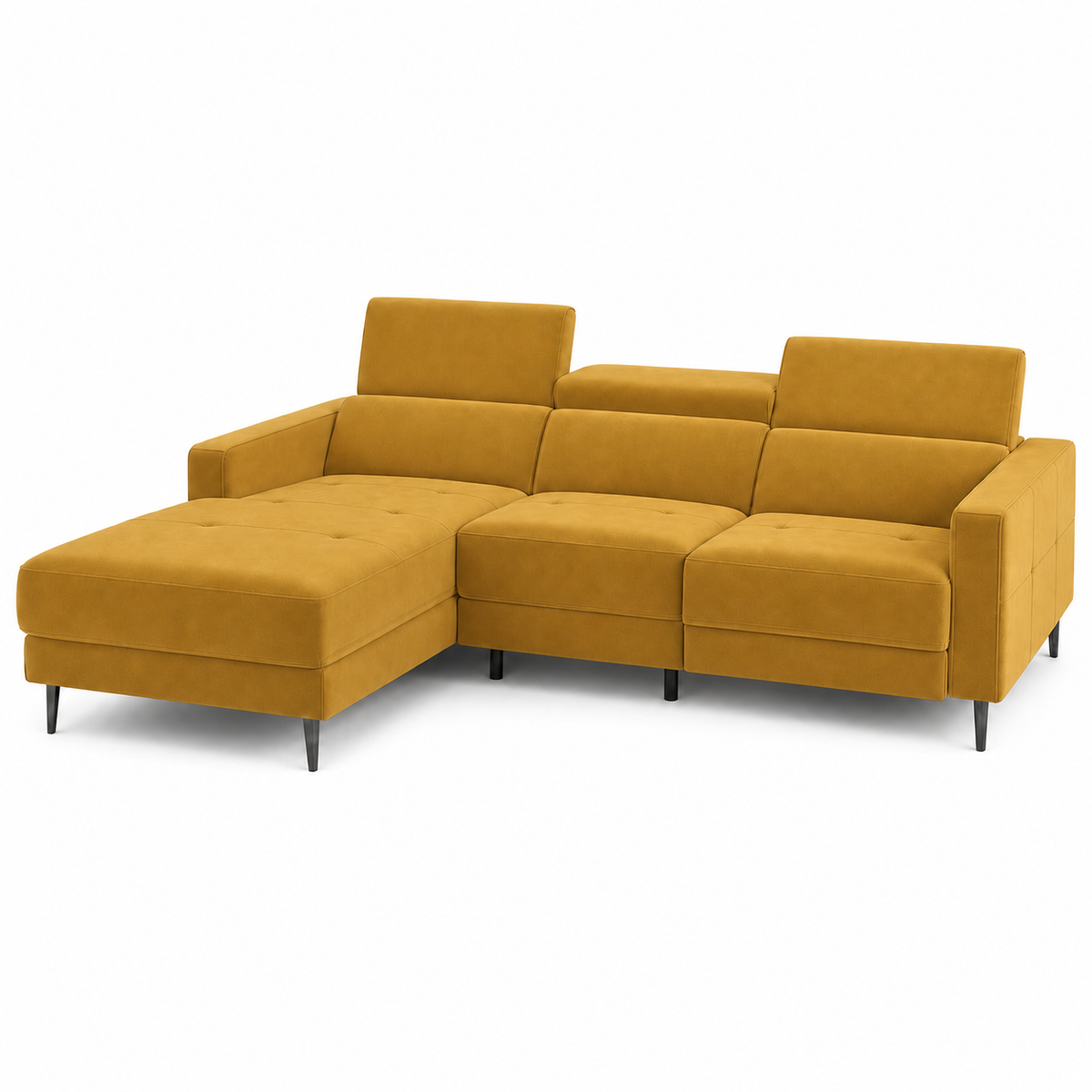 Serene Recliner 3 seater yellow 02 white