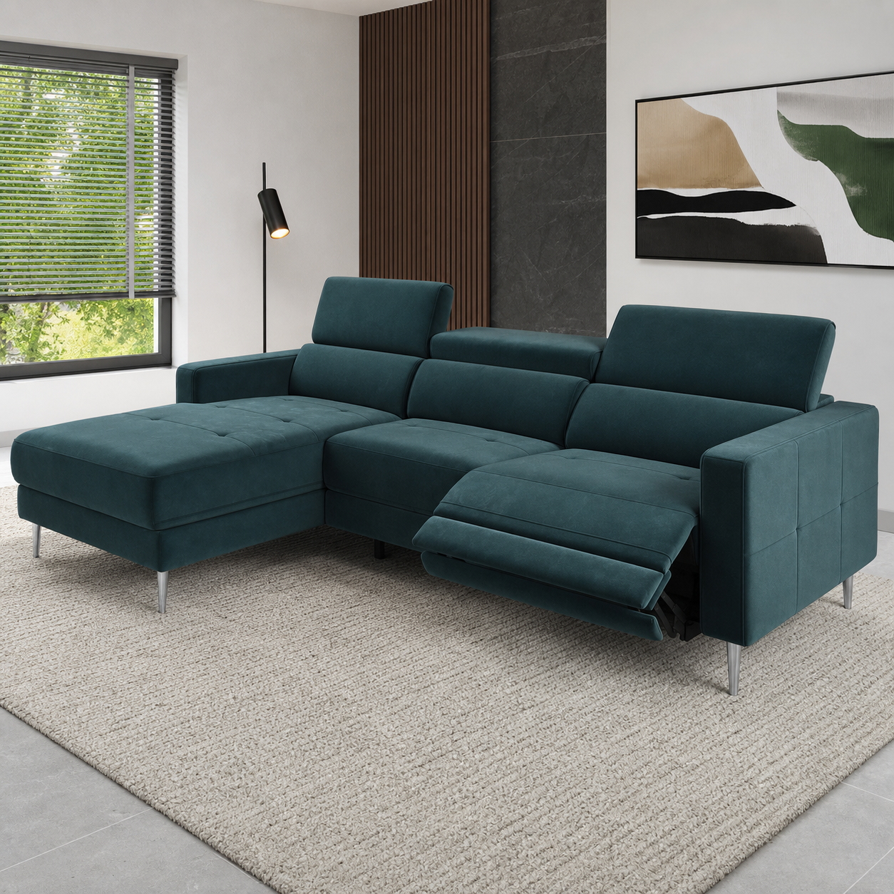 Serene Recliner complete configuration from an alternate angle