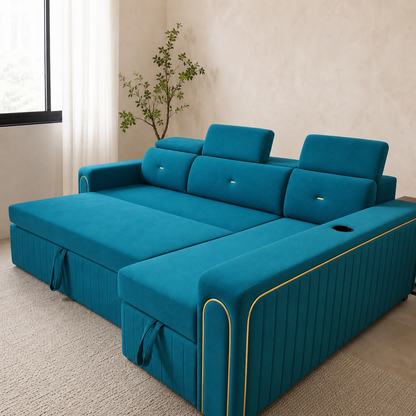 Silar - Sofa bed, source-proven open sofa-bed hero in a contemporary living room