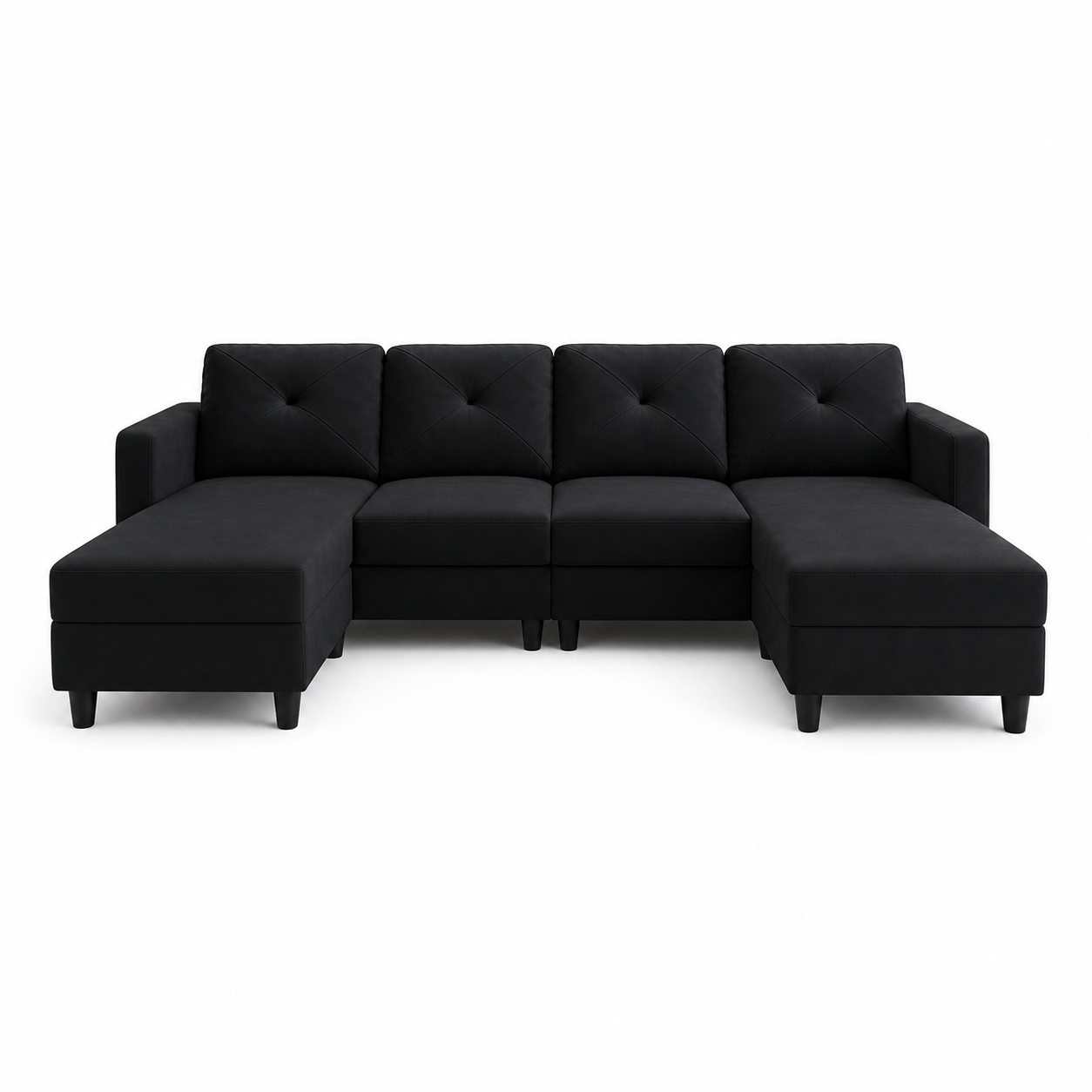 Siran - Sofa bed, fully closed studio view on a pure-white background