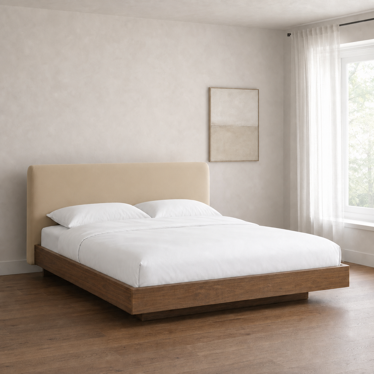 Skye - Bed Beige lifestyle view