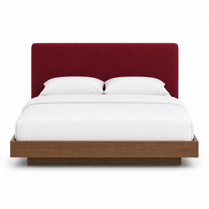 Skye - Bed Red plain white background view