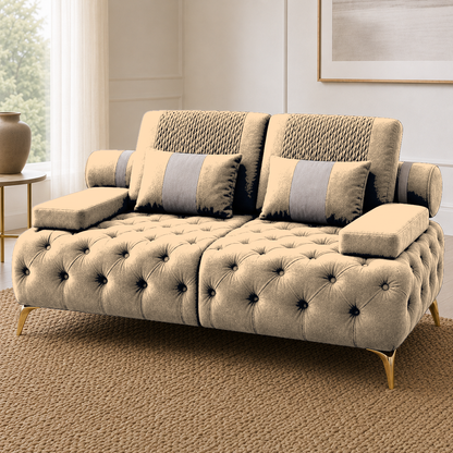 Solace 3+2+1 Sofa Set, 2 seater, beige, detail view
