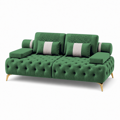 Solace 3+2+1 Sofa Set, 2 seater, green, studio view