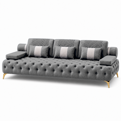 Solace 3+2+1 Sofa Set, 3 seater, grey, studio view