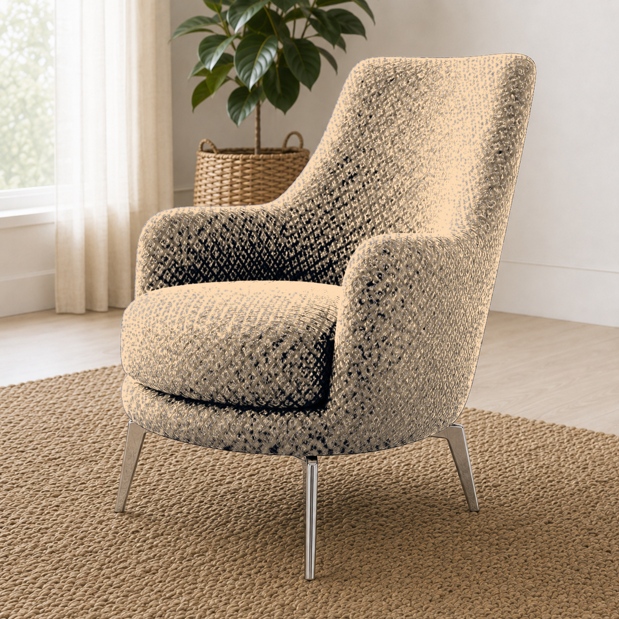 Solis 3+2+1 Sofa Set, 1 seater, beige, detail view
